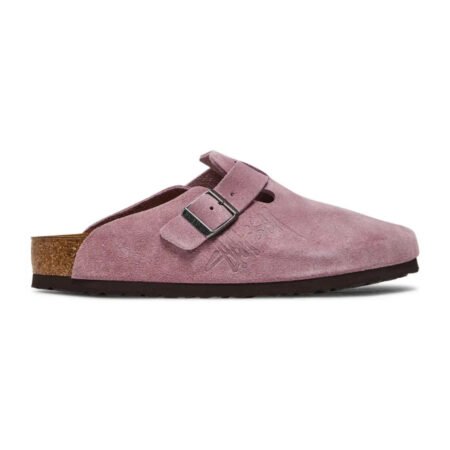 Stussy x Birkenstock Boston Shaggy 'Dusty Pink'