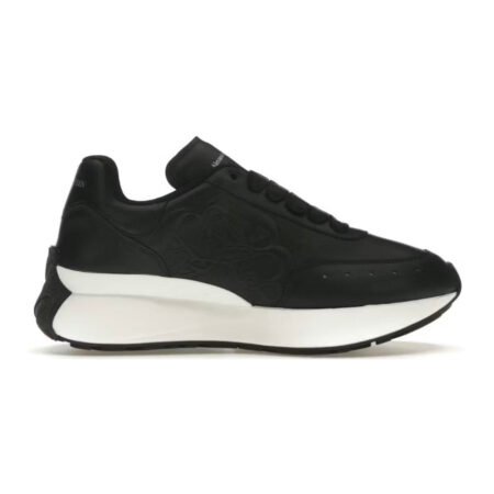 Alexander Mcqueen Oversized Graffiti Sprint Runner – Black White